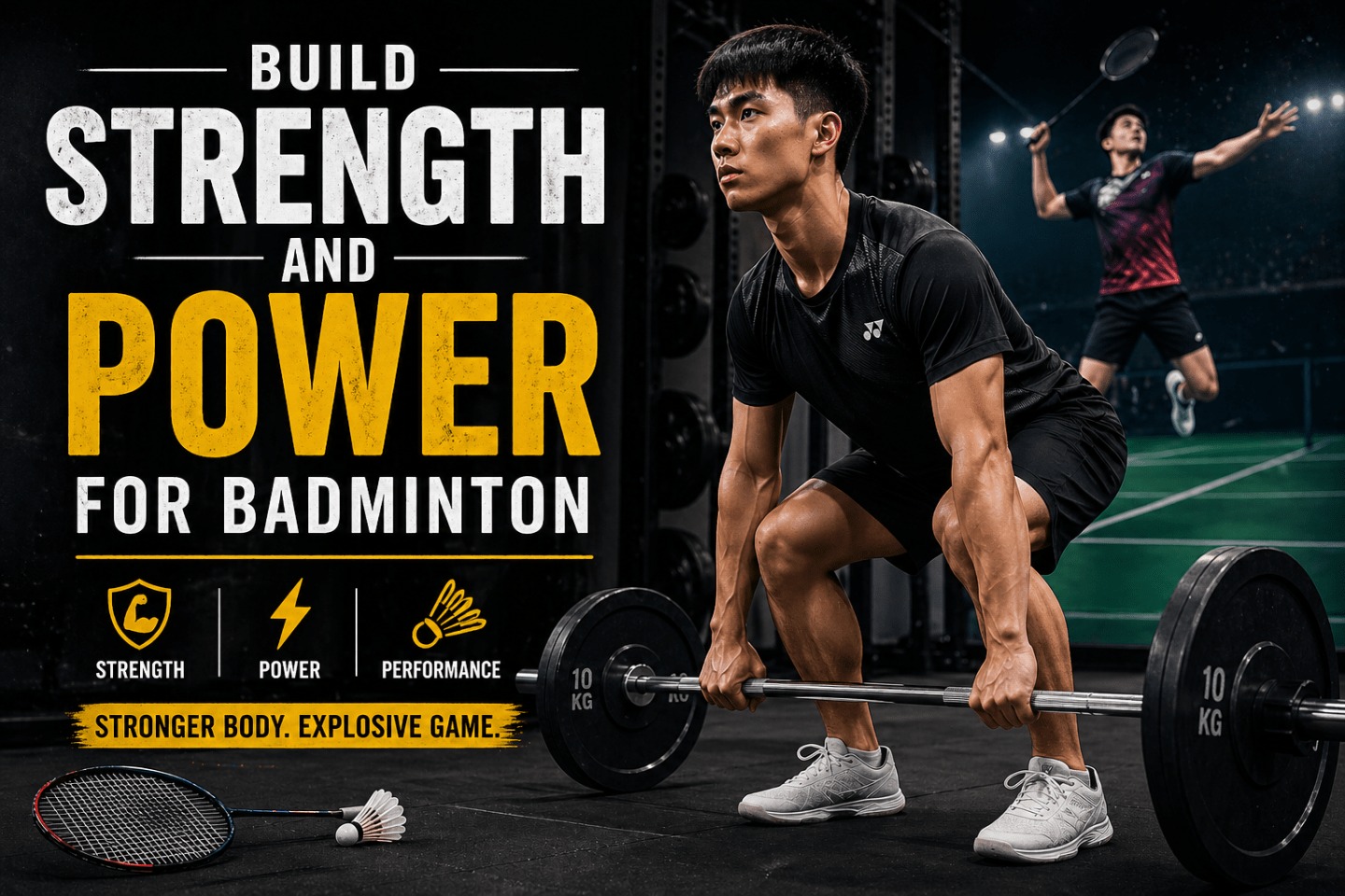 Badminton Strength & Power Training: The Complete Gym Guide

Most badminton players go to the gym… and train completely wrong. They lift like bodybuilders, copy random workouts from social media, and wonder why none of it actually improves their performance on court. Badminton isn’t about how much weight you can lift—it’s about how quickly and efficiently you can move, react, and generate power. That means your gym training needs to be specific....

https://shuttlesmash.com/badminton-strength-training/

#badmintonlover #badminton #badmintontime #badmintonlife